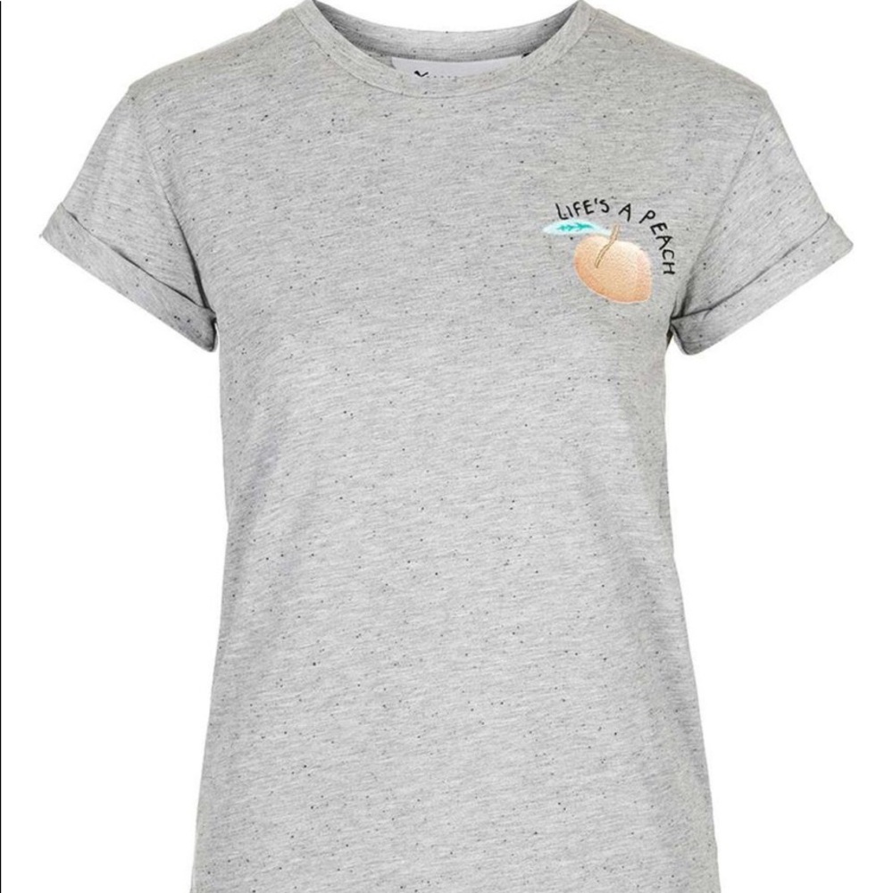 Topshop Life’s a Peach Gray Tee